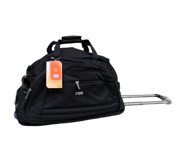 24 Inches Duffle Back Black With Trolley